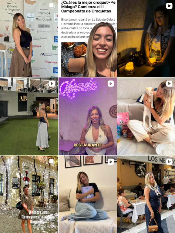 Influencer Foodie @malaga.gourmet colaborando con marcas de gastronomía – Agencia Brilla