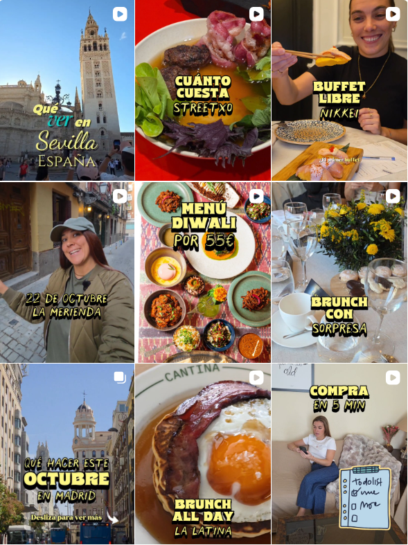 Influencer Foodie/Travel/Tiktok madrid_plan colaborando con marcas de "gastronomía, viajes, tiktok" – Agencia Brilla