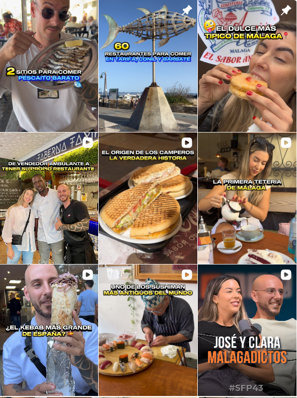 Influencer Foodie/Tiktok @malagadictos colaborando con marcas de "gastronomía, tiktok" – Agencia Brilla