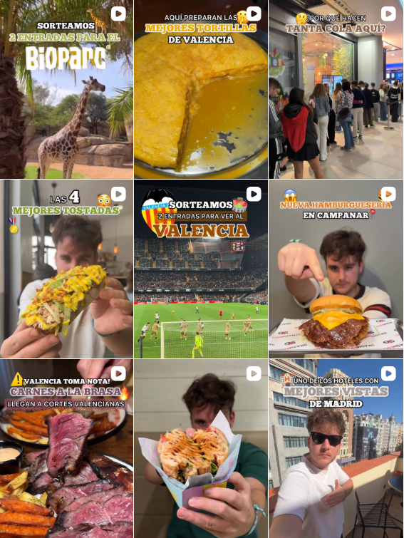 Influencer foodie @samforfoodies colaborando con marcas de "gastronomía" – Agencia Brilla