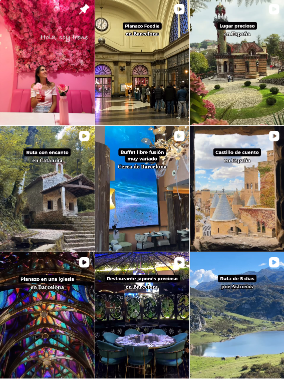 Influencer travel @irenestravelling colaborando con marcas de "viajes" – Agencia Brilla