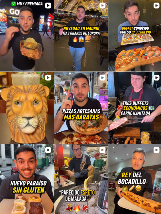 Influencer foodie/tiktok @pedrocomunidadcomida colaborando con marcas de "gastronomía" – Agencia Brilla