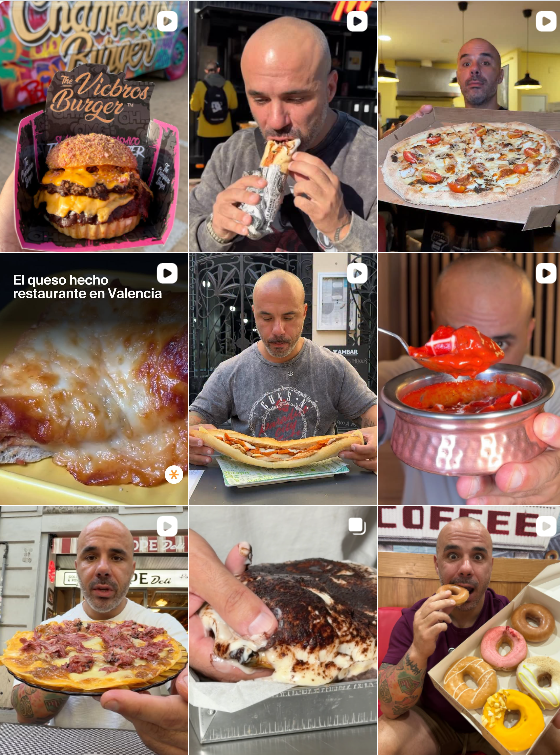 Influencer foodie @boufit_fatfood colaborando con marcas de "gastronomía" – Agencia Brilla