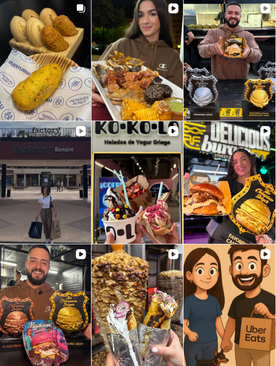 Influencer foodie @valenciasabor colaborando con marcas de "gastronomía" – Agencia Brilla