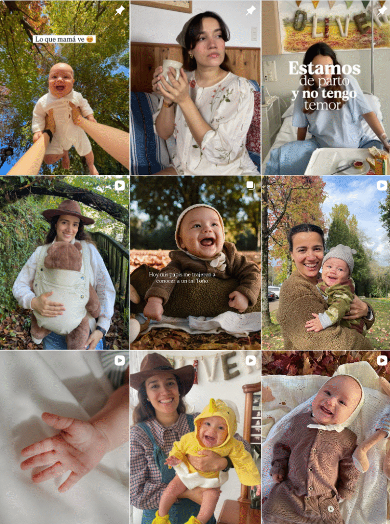 Influencer Lifestyle y Mums @carolinacolobon colaborando con marcas de estilo de vida y maternidad – Agencia Brilla.