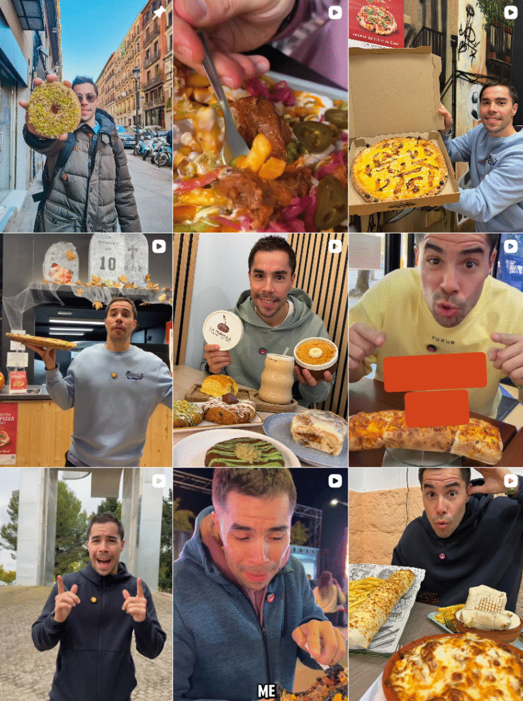 Influencer Foodie @miguelgordeando colaborando con marcas de gastronomía – Agencia Brilla.