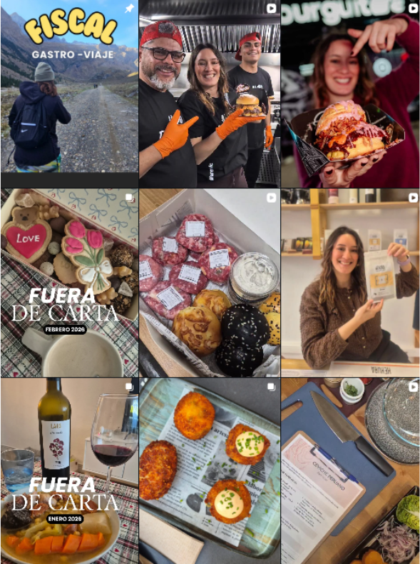 Influencer Foodie @comerenrgz colaborando con marcas de gastronomía – Agencia Brilla