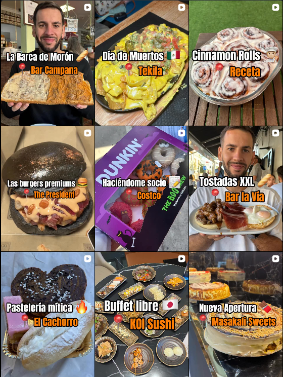 Influencer Foodie @foodie_sevilla colaborando con marcas de “gastronomía” – Agencia Brilla