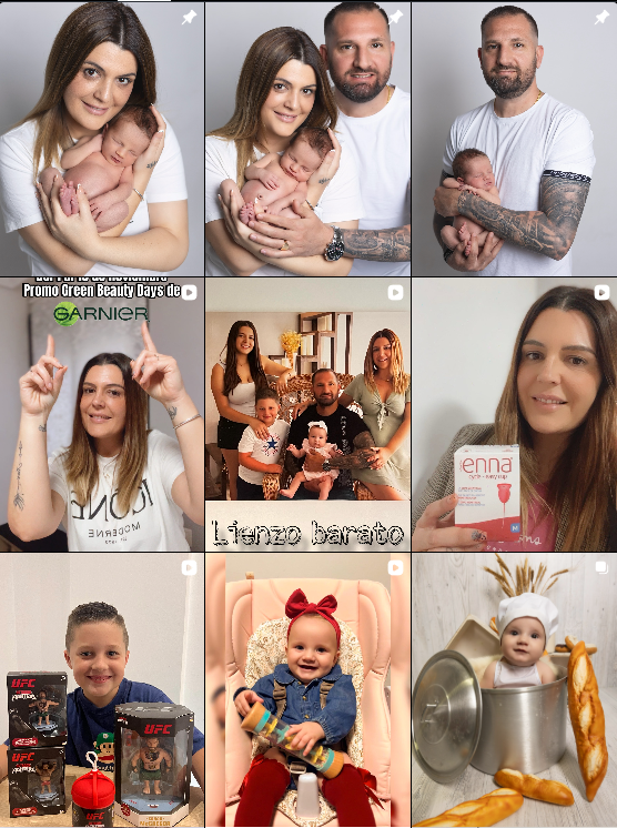 Influencer mums/lifestyle/deco @losmundosdekatia colaborando con marcas de "madre, estilo de vida, decoraciones" – Agencia Brilla
