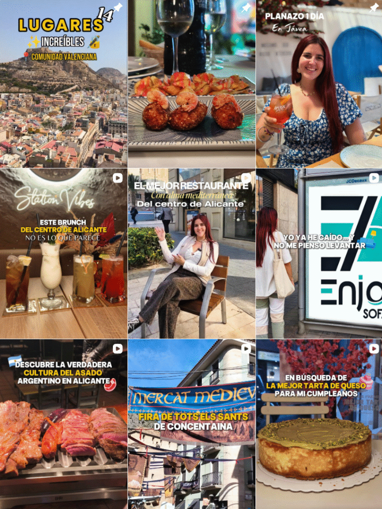 Influencer foodie y lifestyle @mariadeltell11 colaborando con marcas de "gastronomía y estilo de vida" – Agencia Brilla