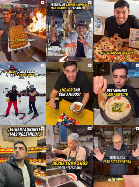 Influencer foodie/tiktok @pedrocomunidadcomida colaborando con marcas de "gastronomía" – Agencia Brilla