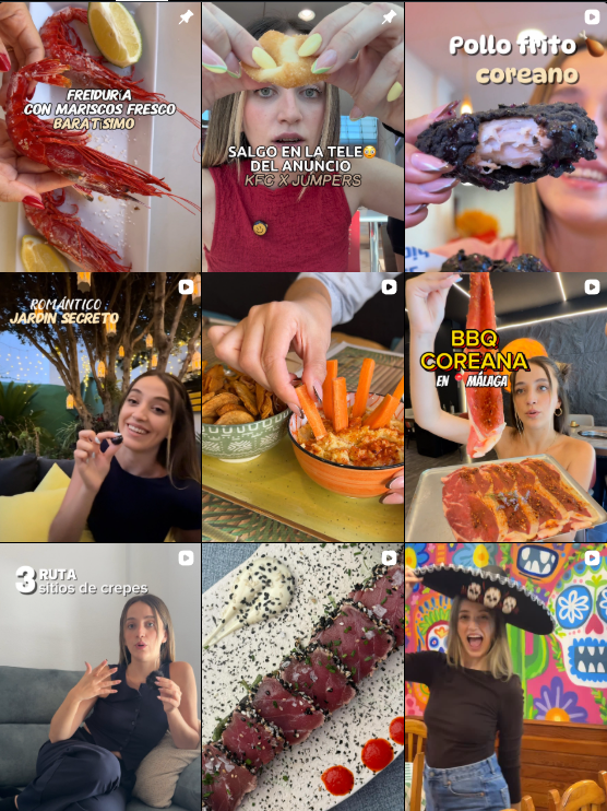 Influencer Foodie @tamaraxgb colaborando con marcas de “gastronomía” – Agencia Brilla