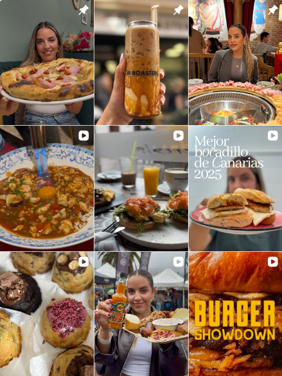 Influencer foodie @tenerifesabebien colaborando con marcas de gastronomía – Agencia Brilla