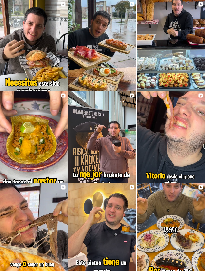 Influencer foodies @disfrutometro colaborando con marcas de "gastronomía" – Agencia Brilla.