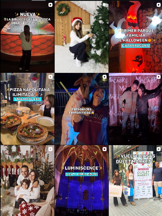 Influencer Travel y Foodies , mums @planes.en.familia colaborando con marcas de "viajes, gastronomía, madre" – Agencia Brilla