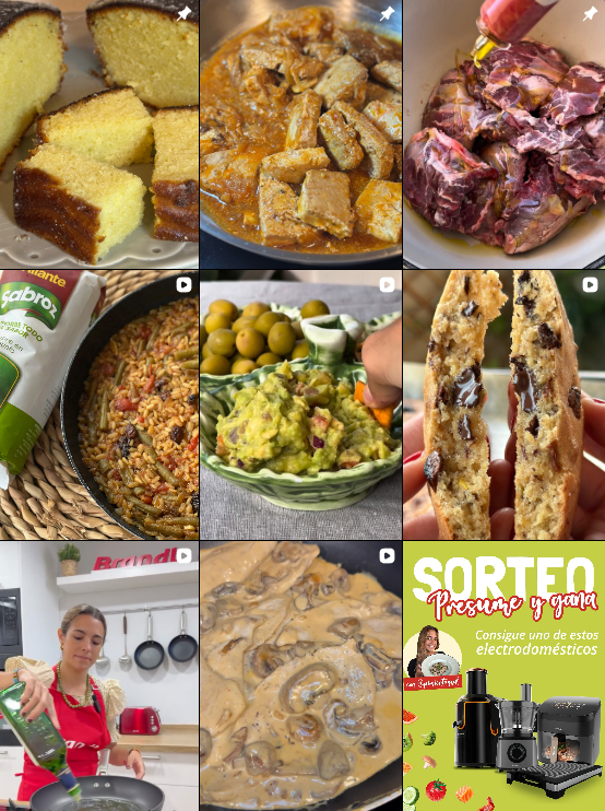 Influencer recetas @pimientaysal colaborando con marcas de "recetas" – Agencia Brilla