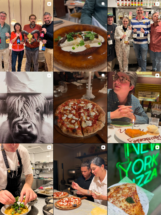 Influencer gastronómico @FoodStorming compartiendo experiencias culinarias y restaurantes recomendados" – Agencia Brilla