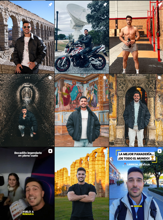 Influencer de viajes, estilo de vida y deporte @alvaro95barco compartiendo sus experiencias en diferentes destinos y actividades – Agencia Brilla