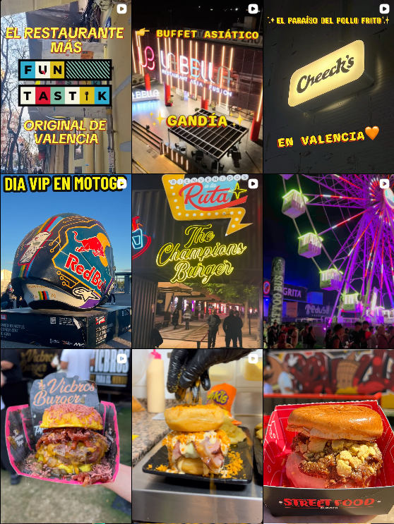 Influencer de comida y planes gastronómicos @comemosen_ compartiendo experiencias de restaurantes en Valencia" – Agencia Brilla