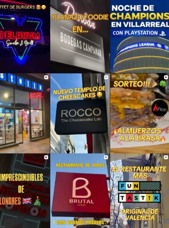 Influencer de comida y planes gastronómicos @comemosen_ compartiendo experiencias de restaurantes en Valencia" – Agencia Brilla