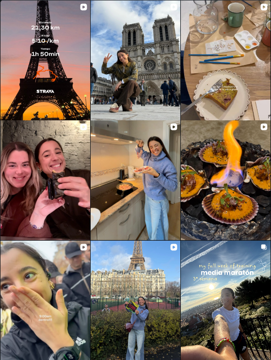 Influencer @isafortiz_ compartiendo sus entrenamientos, viajes y experiencias gastronómicas