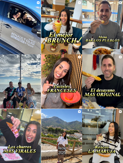 Influencer foodies @que_comemos__ colaborando con marcas de "gastronomía" – Agencia Brilla.