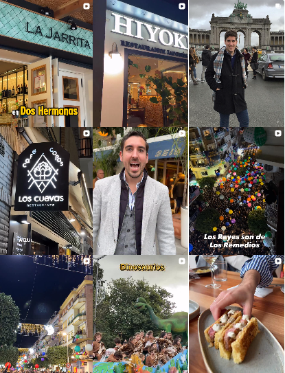 Influencer travel, foodie, lifestyle @miguedesevilla colaborando con marcas de "viajes, gastronomía, estilo de vida" – Agencia Brilla.