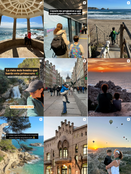 Influencer travel, mums @travelingmylife colaborando con marcas de "viajes, maternidad" – Agencia Brilla.