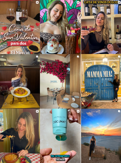 Influencer lifestyle, foodie @ladyfoodie_plan colaborando con marcas de "gastronomía, estilo de vida" – Agencia Brilla.