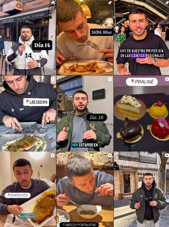 Influencer foodies @__aarroyoo__ colaborando con marcas de "gastronomía" – Agencia Brilla.