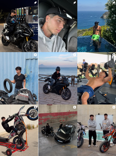 Influencer TikTok, motor, lifestyle @alvaroantoli colaborando con marcas – Agencia Brilla.