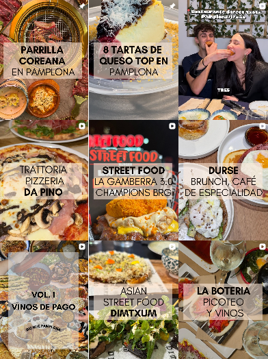 Influencer foodies @bigbitepamplona colaborando con marcas de "gastronomía" – Agencia Brilla.