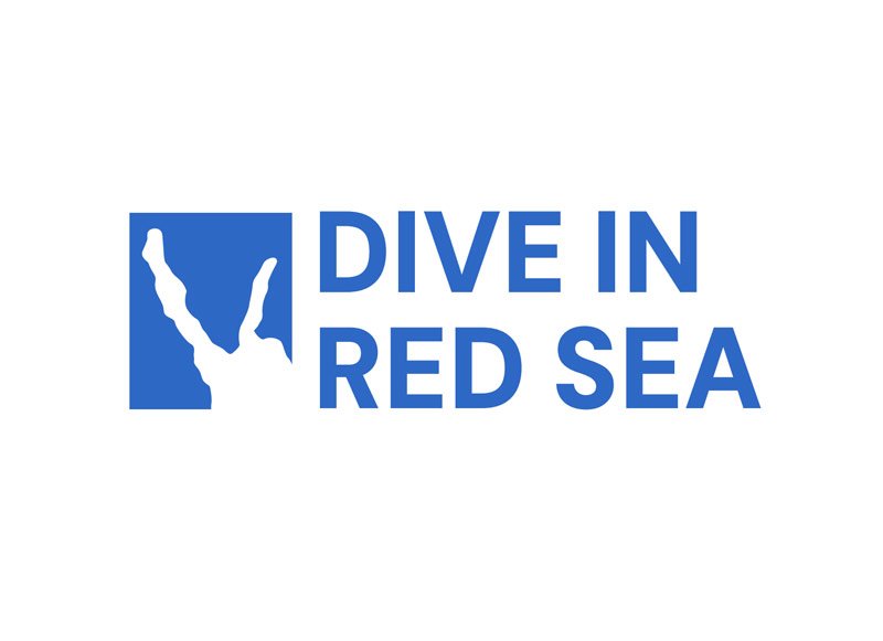Logo de Dive in Red Sea, marca de buceo en el mar Rojo.