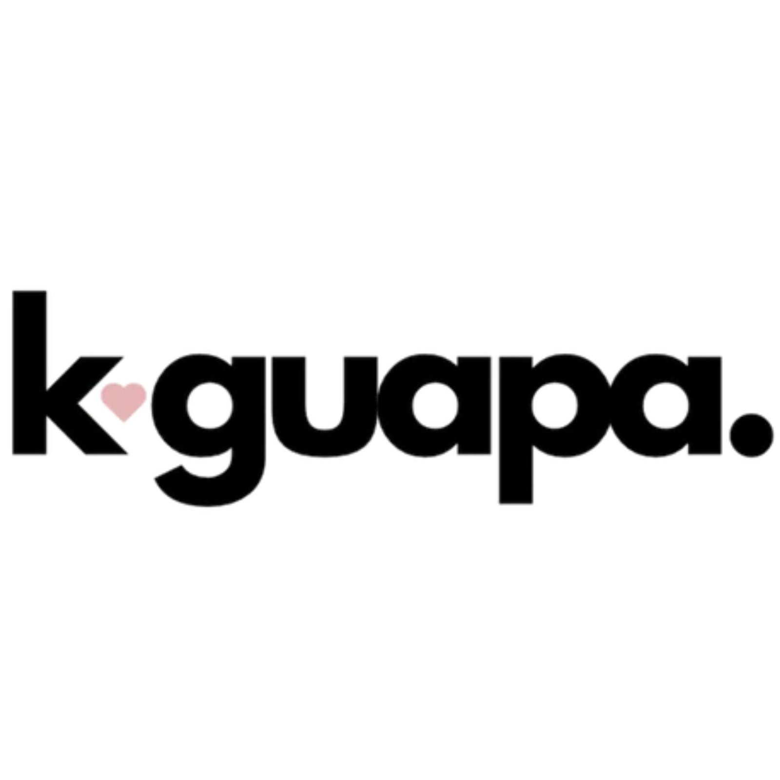 Logo de Kguapa, una marca moderna y atrevida con un toque de amor, representado por el corazón.