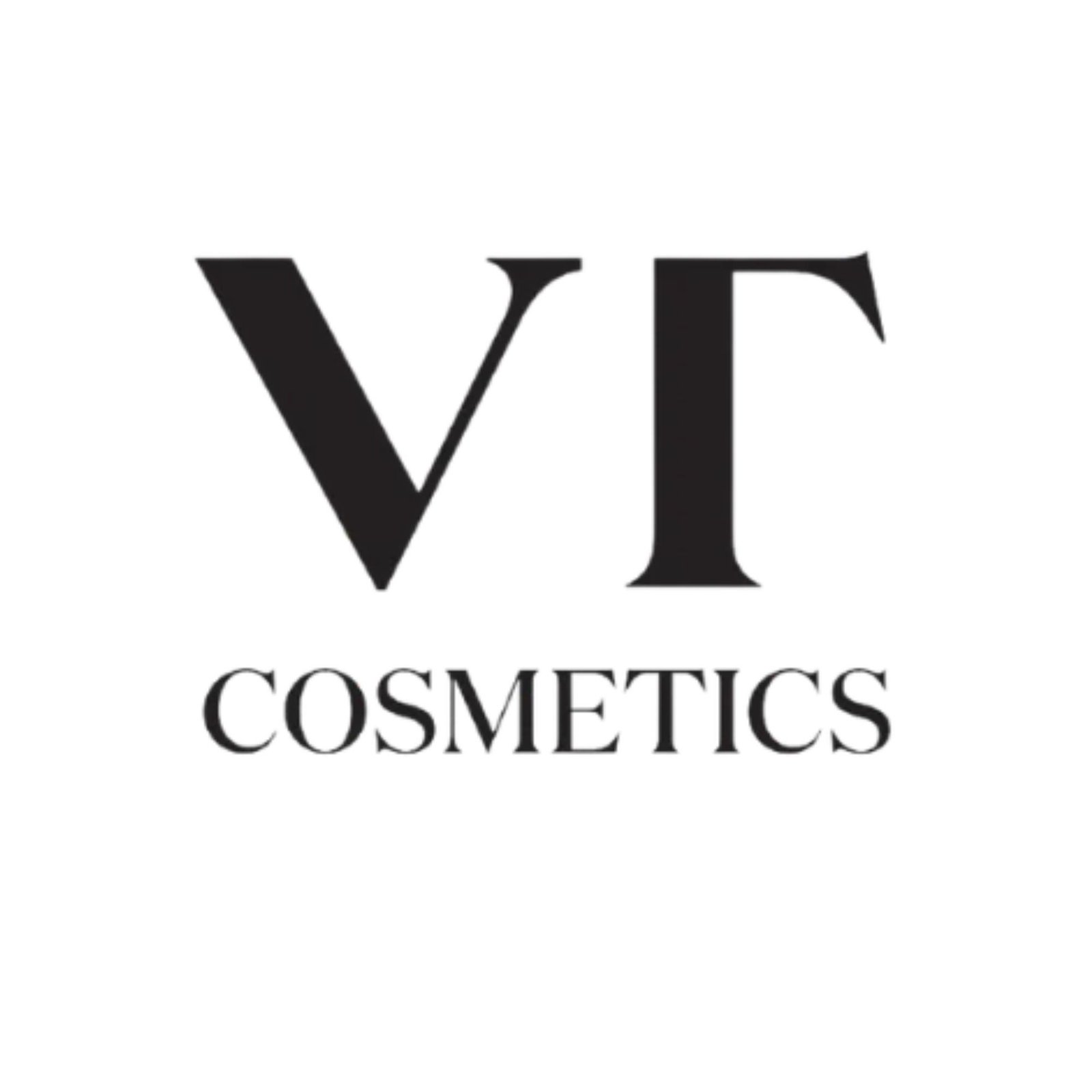 Logo de VT Cosmetics, marca de cosmética coreana especializada en productos para el cuidado de la piel.