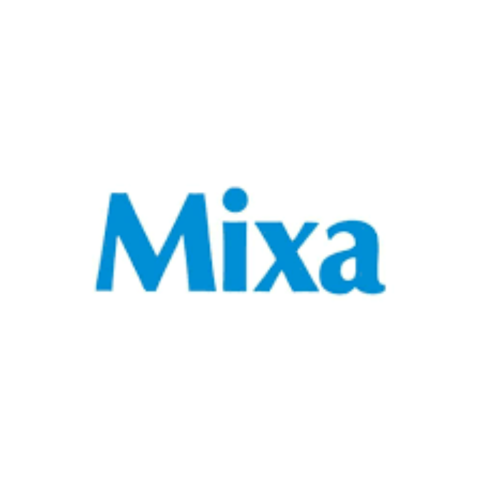 Logotipo de la marca Mixa, conocida por sus productos de cuidado de la piel.