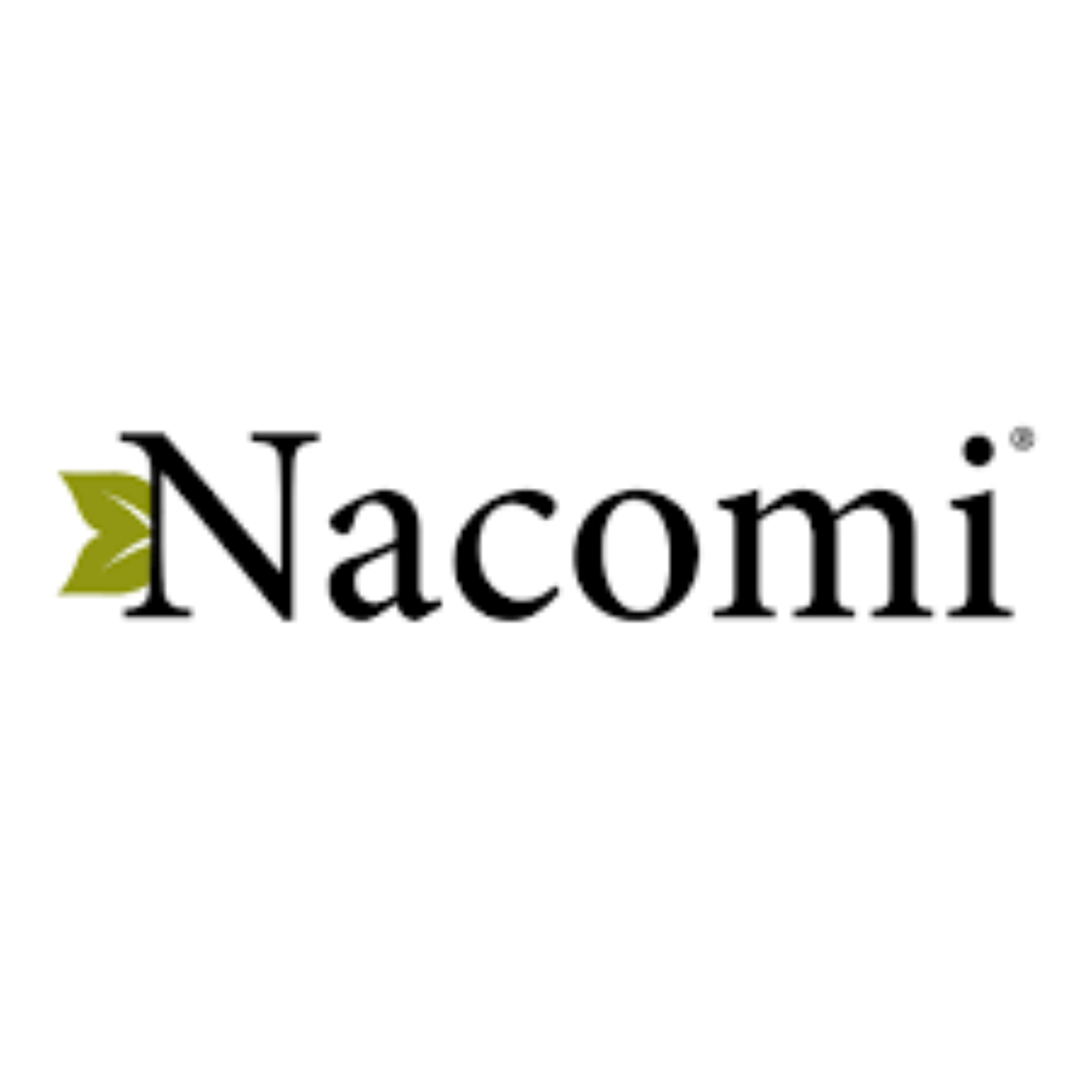 Logotipo de Nacomi, marca de productos de cuidado de la piel y belleza natural.