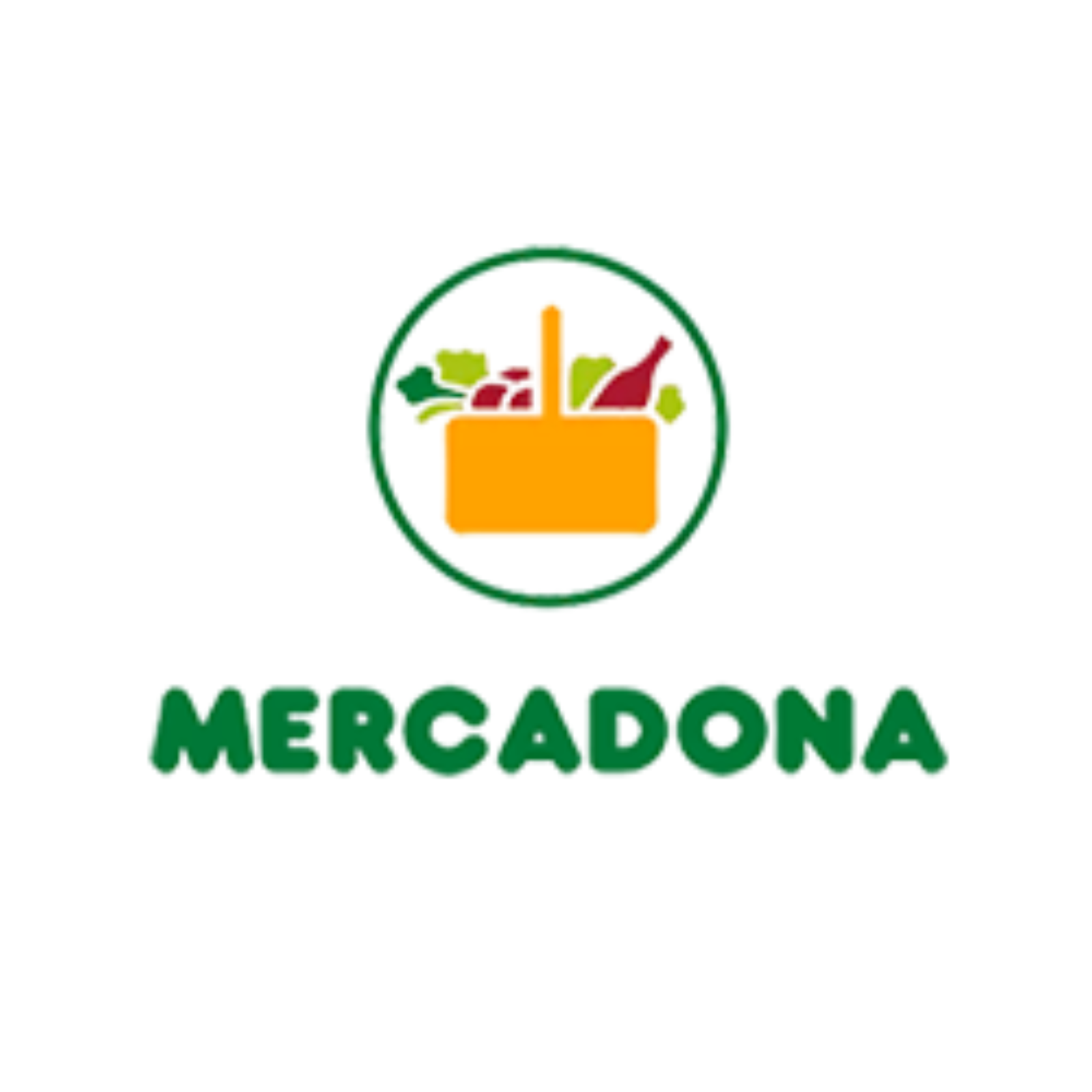 Logo de Mercadona, cadena española de supermercados y productos de alimentación.