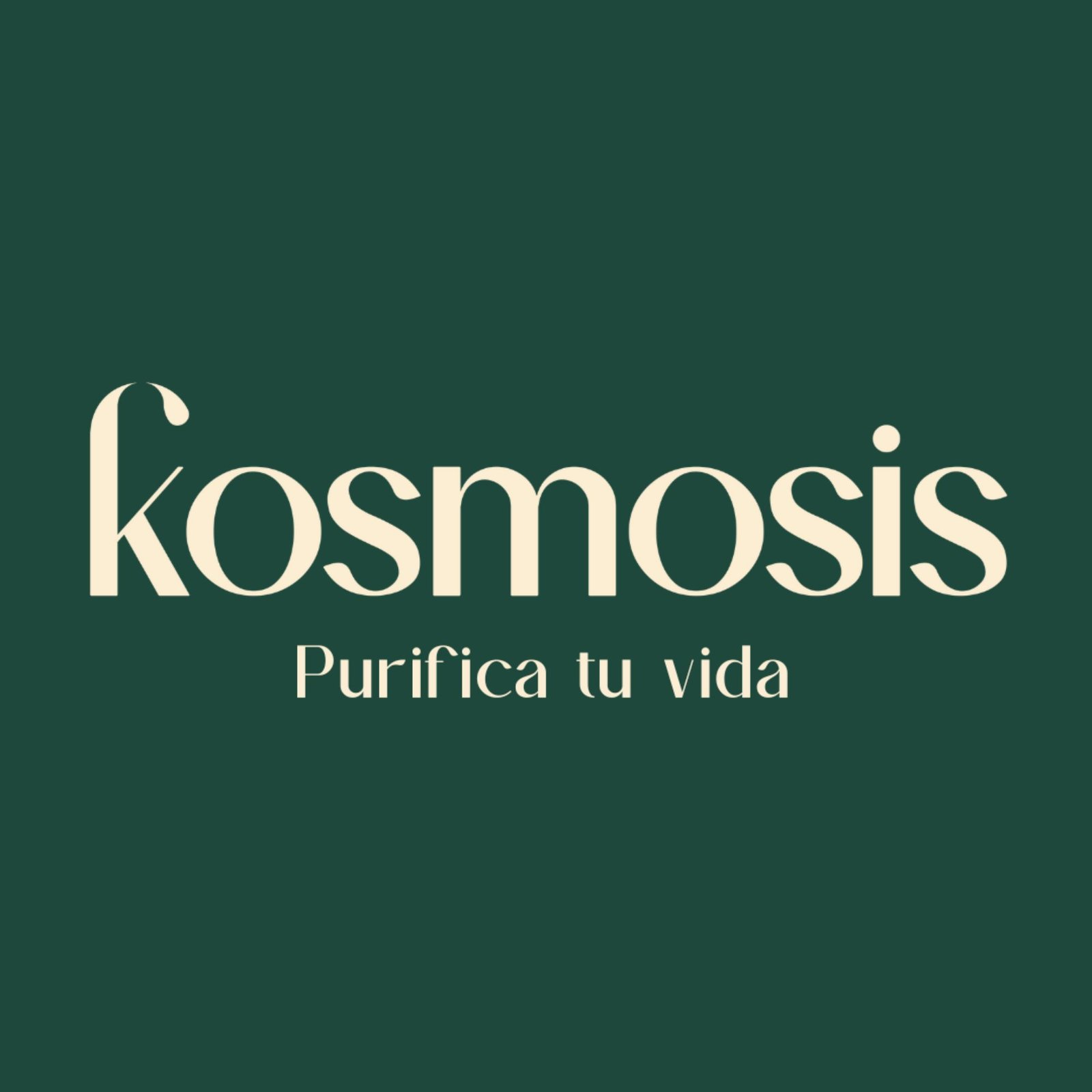 Logo de Kosmosis, marca que ofrece productos naturales para el bienestar.