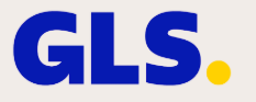 Logotipo de GLS, empresa de mensajería y transporte urgente.