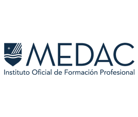 Logo de Medac, empresa especializada en formación sanitaria.