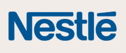 Logotipo de Nestlé, multinacional de alimentos y bebidas.