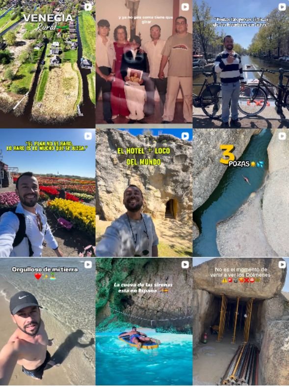 Influencer travel, foodies @viajeroaratos creando contenido de viajes y experiencias en Murcia, colaborando con marcas de "destinos turísticos, gastronomía local, planes y aventuras" – Agencia Brilla.