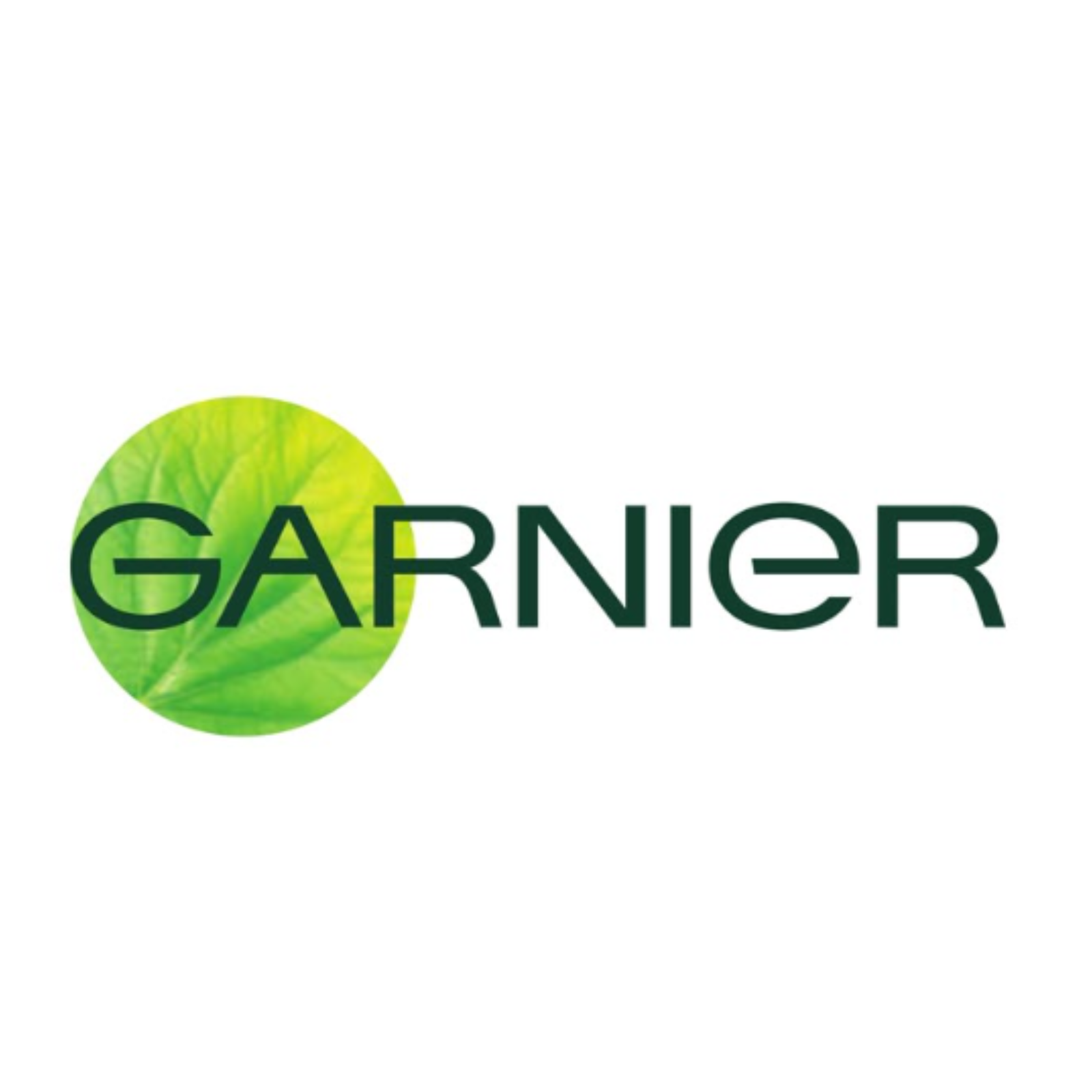 Logo de Garnier, marca de cuidado de la piel y cosméticos naturales.
