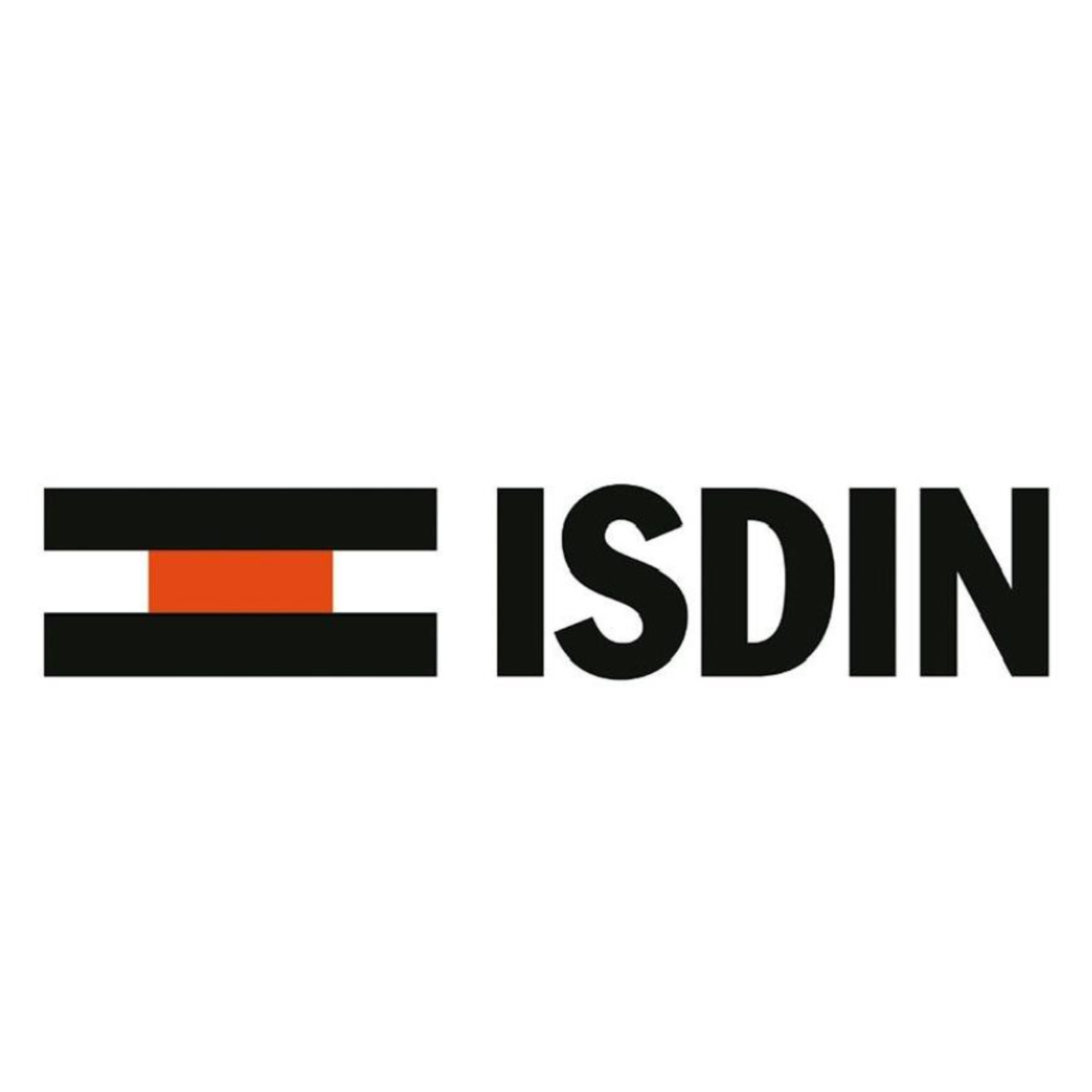 Logo de ISDIN, marca especializada en dermatología y protección solar.