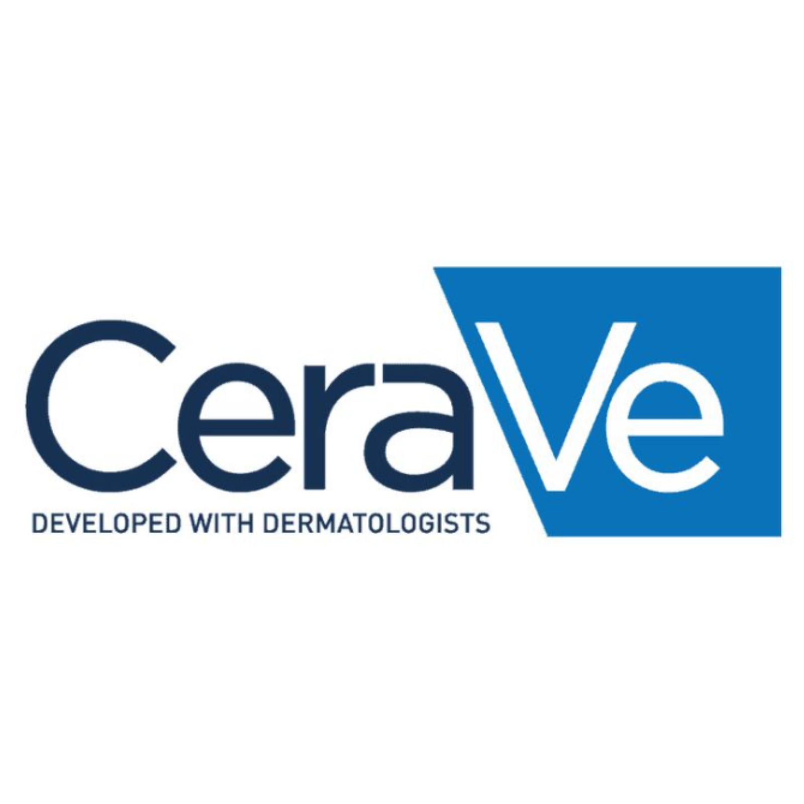 Logo de CeraVe, marca de cuidado de la piel desarrollada con dermatólogos.