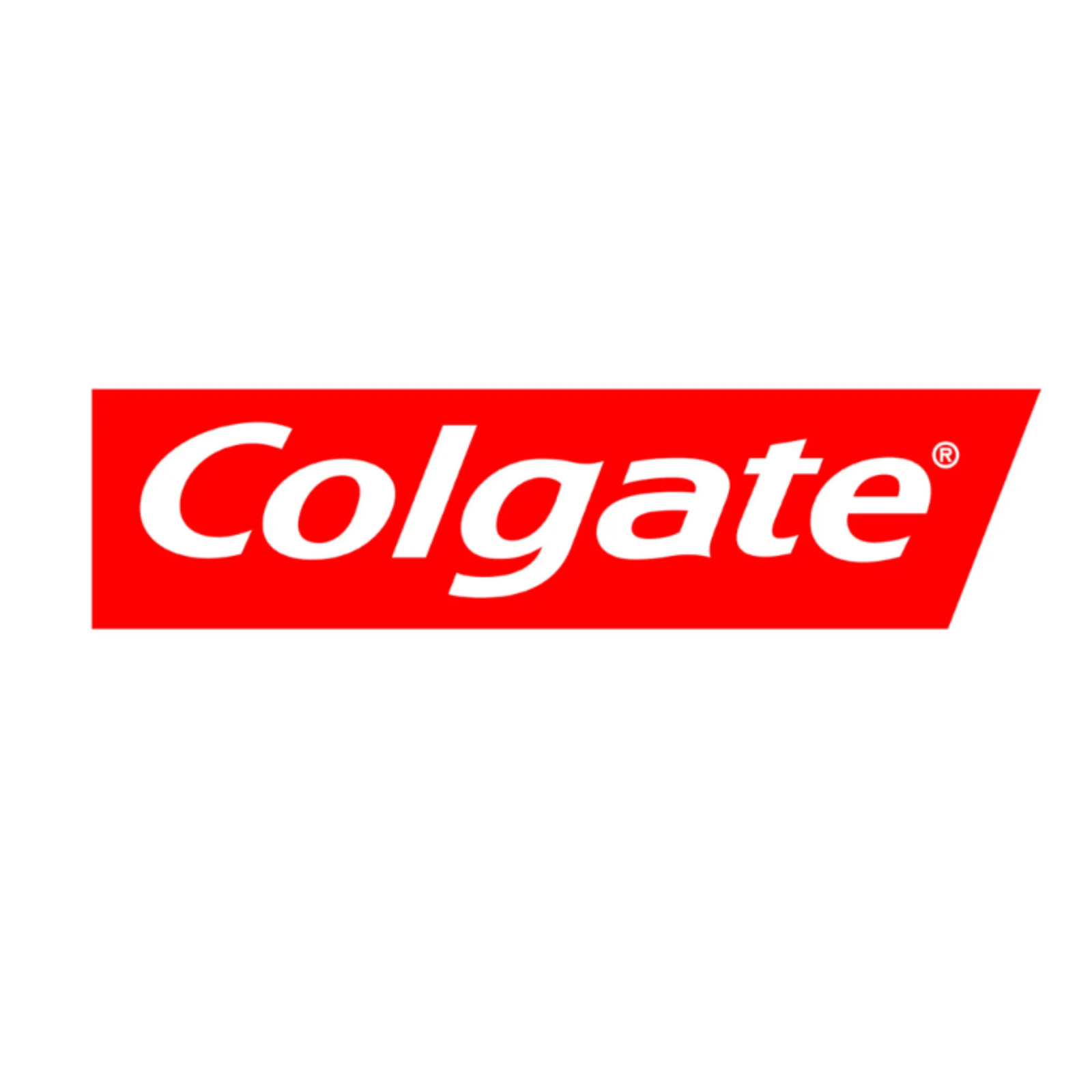 Logotipo de Colgate en fondo blanco.