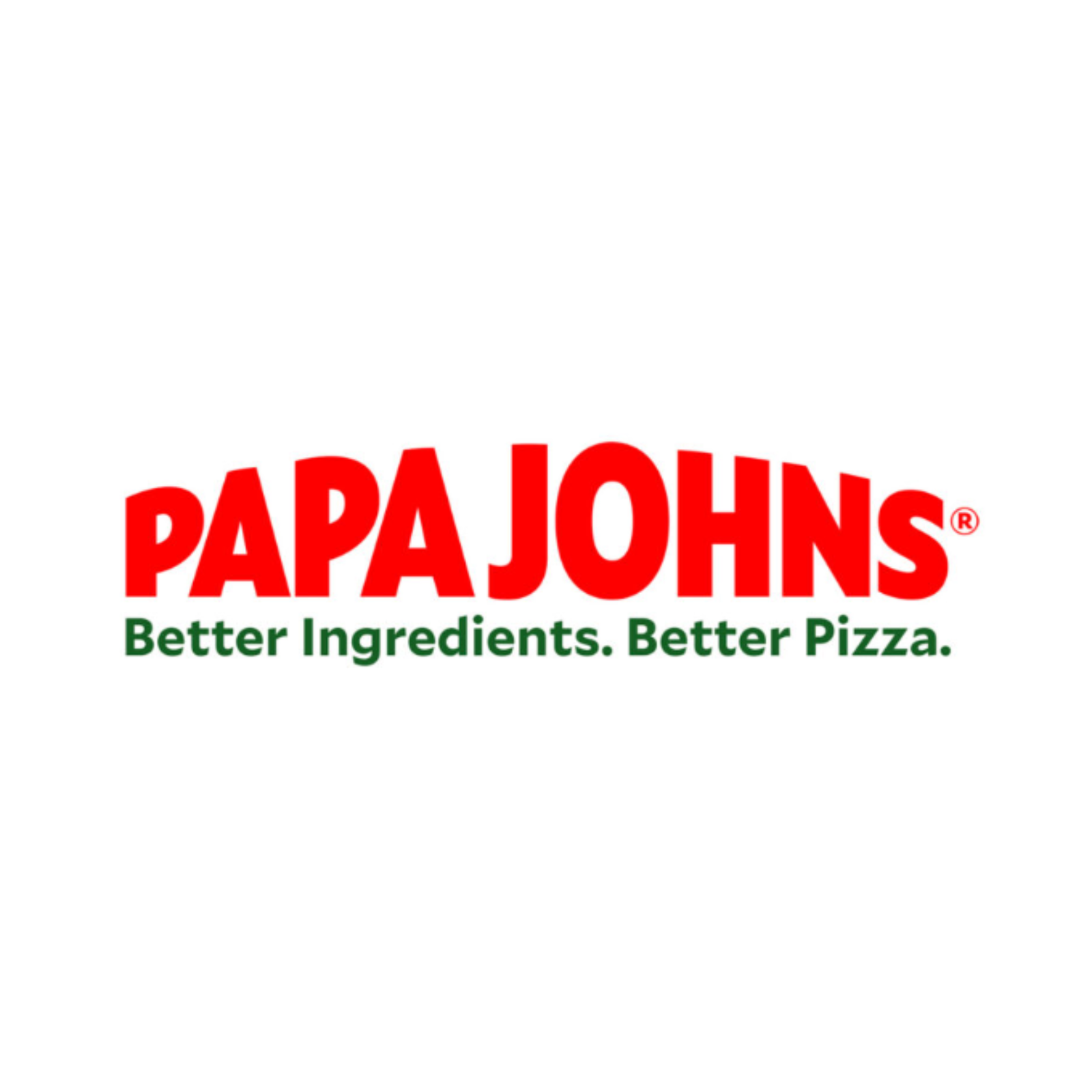 Logo de Papa John's con su lema 'Better Ingredients. Better Pizza