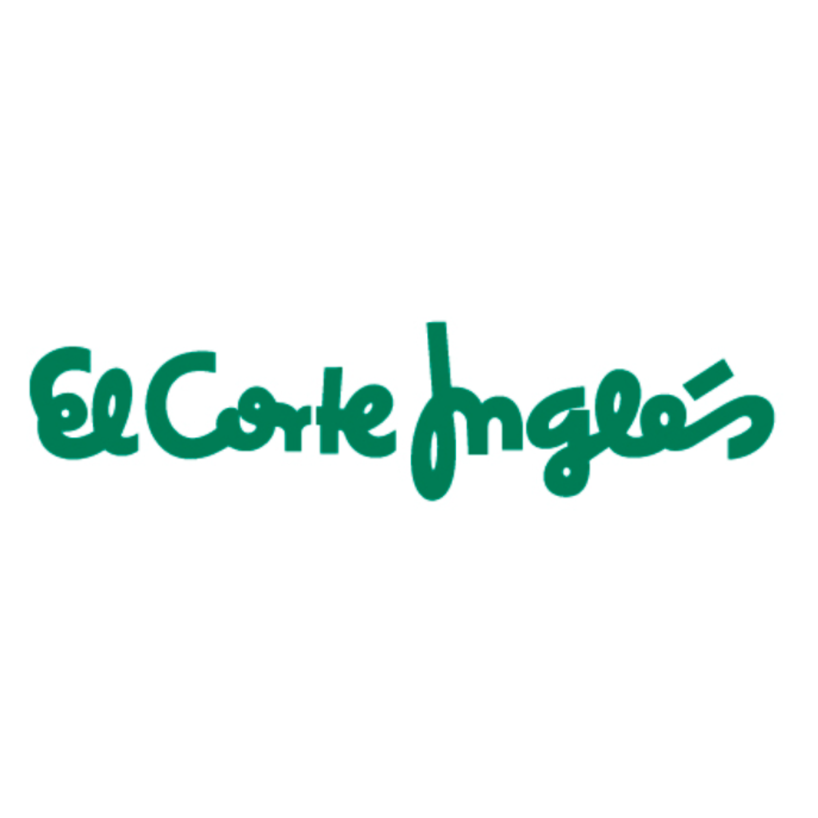 Logo de El Corte Inglés con tipografía verde.