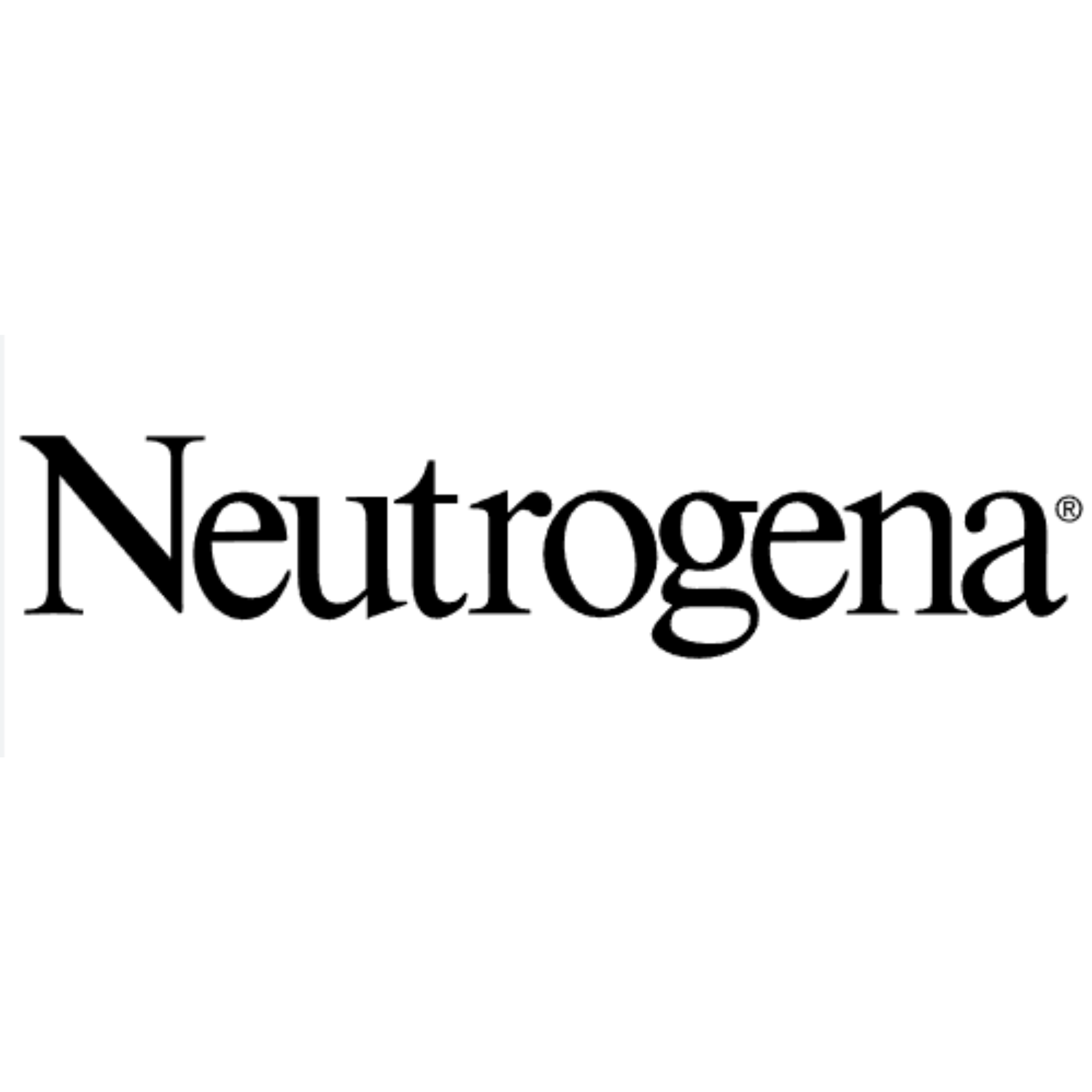 Logo de Neutrogena en letras negras.